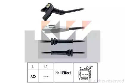 460 092 KW Датчик ABS (аналог EPS 1.960.092/Facet 21.0092 ) KW купить