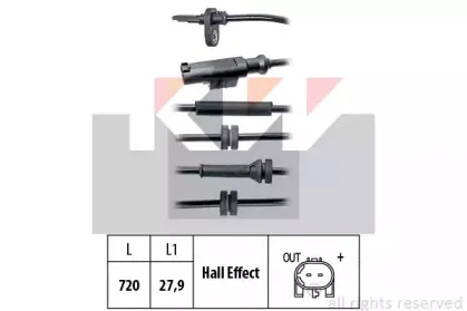 Датчик, частота вращения колеса KW купить
