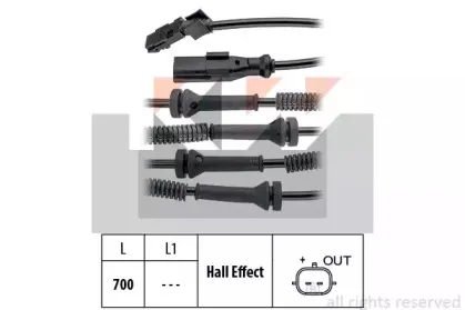460 146 KW Датчик ABS (аналог EPS 1.960.146 /Facet 21.0146 ) KW купить