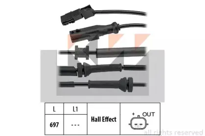 Датчик, частота вращения колеса KW купить