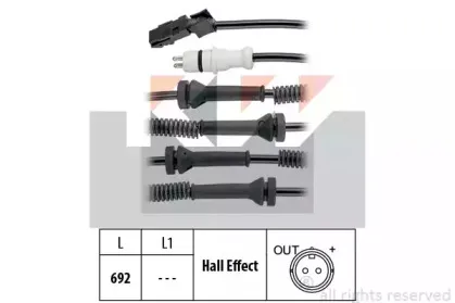 460 149 KW Датчик ABS (аналог EPS 1.960.149/Facet 21.0149 ) KW купить