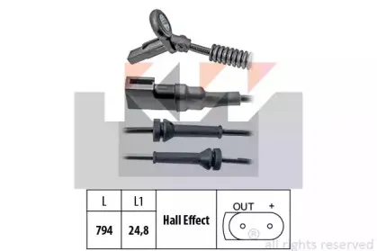 Датчик, частота вращения колеса KW купить
