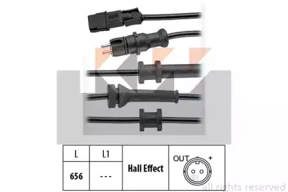 Датчик, частота вращения колеса KW купить
