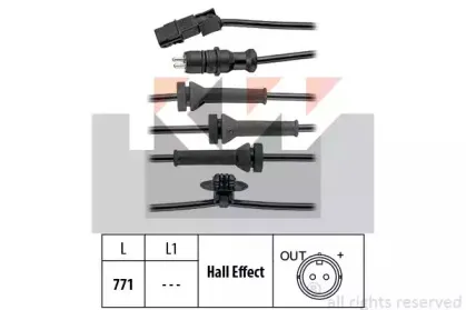 Датчик, частота вращения колеса KW купить