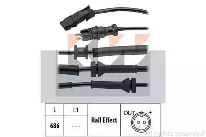Датчик, частота вращения колеса KW купить