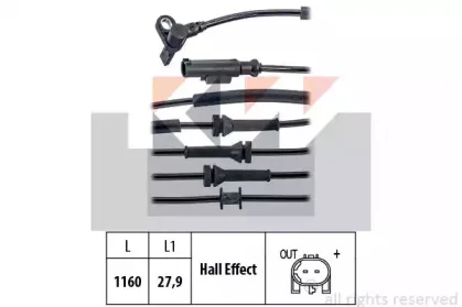Датчик, частота вращения колеса KW купить