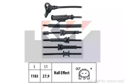 Датчик, частота вращения колеса KW купить