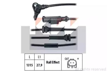 Датчик, частота вращения колеса KW купить