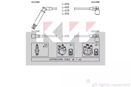 Комплект проводов зажигания KW купить
