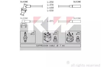Комплект проводов зажигания KW купить