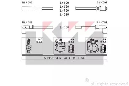 Комплект проводов зажигания KW купить