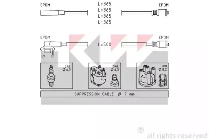 Комплект проводов зажигания KW купить