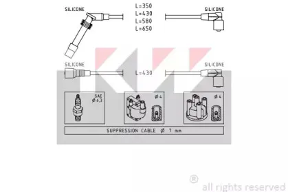 Комплект проводов зажигания KW купить