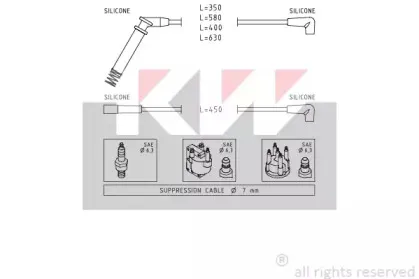 Комплект проводов зажигания KW купить