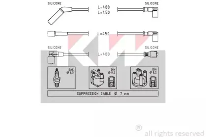 Комплект проводов зажигания KW купить