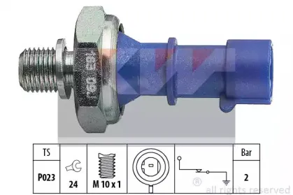 500 163 KW Датчик тиску масла (аналог EPS 1.800.163/Facet 7.0163 ) KW купить