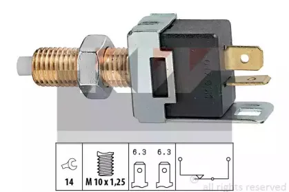 Выключатель фонаря сигнала торможения KW купить
