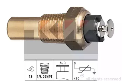 530 005 KW Датчик температури охолодж. рідини/масла/топлива (аналог EPS 1.830.005/Facet 7.3005 ) KW купить