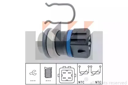530 146 KW Датчик температури охолодж. рідини/масла/топлива (аналог EPS 1.830.146/Facet 7.3146 ) KW купить