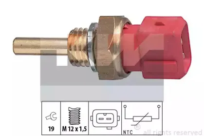 Датчик, температура охлаждающей жидкости KW купить