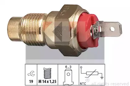 530 203 KW Датчик температури охолодж. рідини/масла/топлива (аналог EPS 1.830.203/Facet 7.3203 ) KW купить