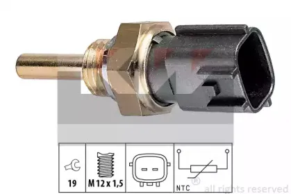 530 225 KW Датчик температури охолодж. рідини/масла/топлива (аналог EPS 1.830.225/Facet 7.3225 ) KW купить