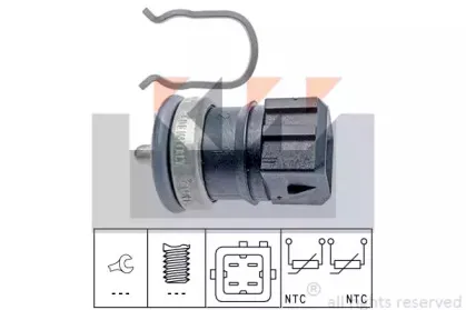 530 251 KW Датчик температури охолодж. рідини/масла/топлива (аналог EPS 1.830.251/Facet 7.3251 ) KW купить