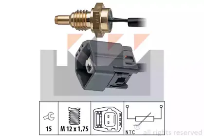 530 295 KW Датчик температури охолодж. рідини/масла/топлива (аналог EPS 1.830.295/Facet 7.3295 ) KW купить