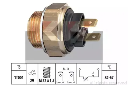 Термовыключатель, вентилятор радиатора KW купить