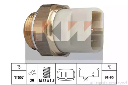 550 027 KW Датчик включення вентилятора (аналог EPS 1.850.027/Facet 7.5027 ) KW купить