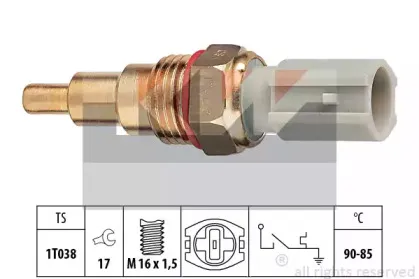 550 205 KW Датчик включення вентилятора (аналог EPS 1.850.205/Facet 7.5205 ) KW купить