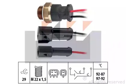 Термовыключатель, вентилятор радиатора KW купить