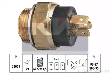 Термовыключатель, вентилятор радиатора KW купить