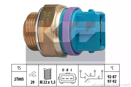 Термовыключатель, вентилятор радиатора KW купить
