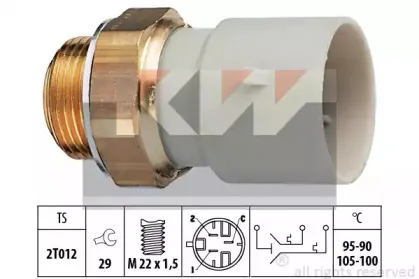 Термовыключатель, вентилятор радиатора KW купить