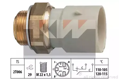 Термовыключатель, вентилятор радиатора KW купить