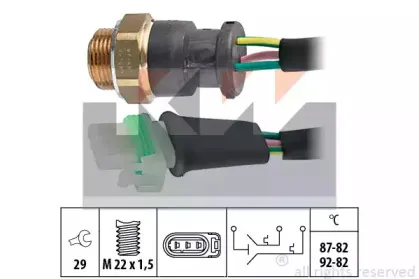 Термовыключатель, вентилятор радиатора KW купить