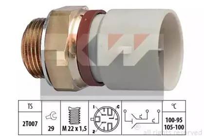 550 674 KW Датчик включення вентилятора (аналог EPS 1.850.674/Facet 7.5674 ) KW купить
