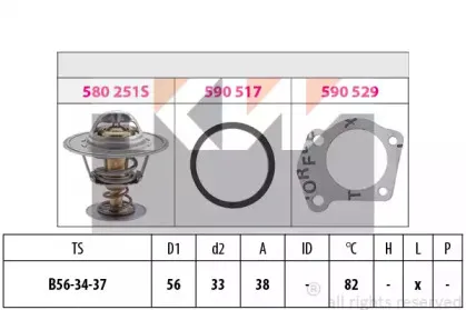 580 251 KW Термостат (аналог EPS 1.880.251/Facet 7.8251 ) KW купить