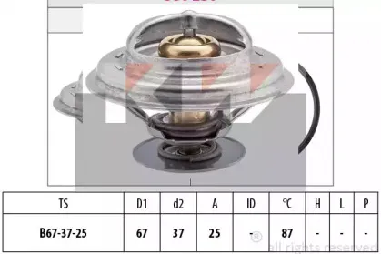 580 256S KW Термостат (аналог EPS 1.880.256S/Facet 7.8256S ) KW купить