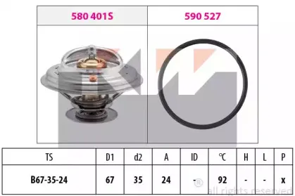 580 401 KW Термостат (аналог EPS 1.880.401/Facet 7.8401 ) KW купить