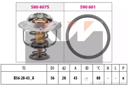 580 408 KW Термостат (аналог EPS 1.880.408 /Facet 7.8408 ) KW купить