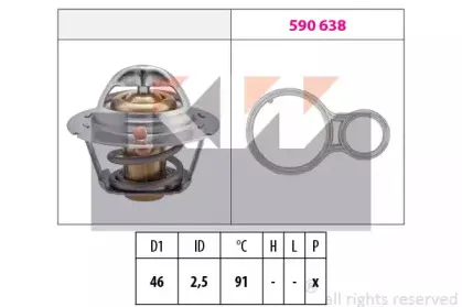 580 524 KW Термостат (аналог EPS 1.880.524/Facet 7.8524 ) KW купить