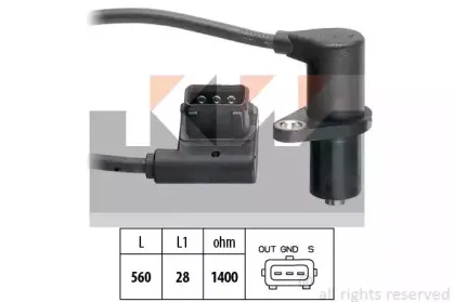 Датчик, положение распределительного вала KW купить