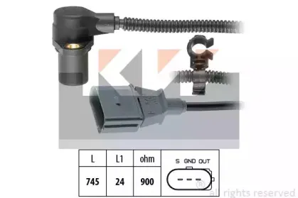 453 267 KW Датчик  р/вала,  к/вала (аналог EPS 1.953.267/Facet 9.0267 ) KW купить