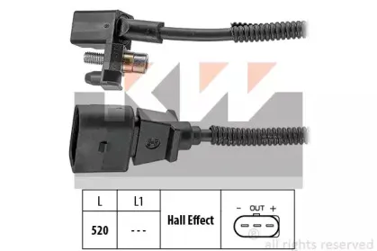 453 443 KW Датчик  р/вала,  к/вала (аналог EPS 1.953.443/Facet 9.0443 ) KW купить