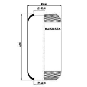 Кожух пневматической рессоры montcada купить