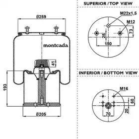 Кожух пневматической рессоры montcada купить