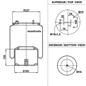Кожух пневматической рессоры montcada купить