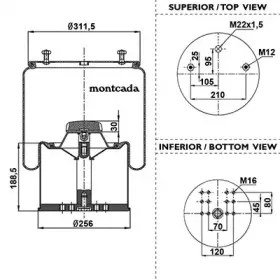 Кожух пневматической рессоры montcada купить